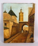 AN EARLY 20TH CENTURY ORIENTALIST OIL PAINTING OF NORTH AFRICA, on canvas, signed and dated lower