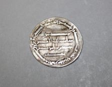 ISLAMIC SILVER COIN - Abbasid coins ,Al-Ma'mun, Silver Dirham, mint of Al Basra, year 197 AH.