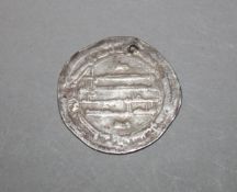 SILVER ISLAMIC COIN - ABBASID ,al-Rashid, Silver dirham, Mint of . al-Muhammadiya, year 191 AH.