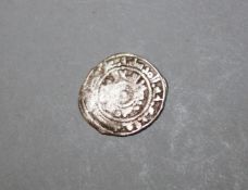 ISLAMIC SILVER COIN - Fatimid coins, Silver 1/4 Dirham, Poss (340 between 390 AH). 15.5mm