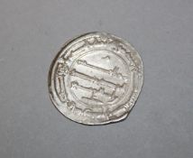 SILVER ISLAMIC COIN - ABBASID, al-Rashid, Silver dirham, Mint of . al-Muhammadiya, year 190 AH.