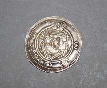 ISLAMIC SILVER COIN - Abbasid ,Tabaristan. Umar ibn al-'Alâ, Silver Hemidrachm 122 ah. Abbasid