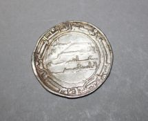 ABBASID empire (medieval islam), temp. al-mansur (ah 136-158), silver dirham, 157 ah, madina al-