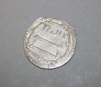 ISLAMIC SILVER COIN, ABBASID, temp. al-Mansur, Gold Dirham, mint of Al kufa, year 142 AH, Lustrous