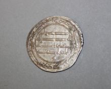 ISLAMIC SILVER COIN - ABBASID,al-Rashid, Silver dirham, Mint of . al-Muhammadiya, year 185 AH .