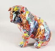 A GRAFFITI MODEL OF A BULLDOG. 15ins high.
