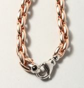 A ROSE GOLD PLATED CHAIN.