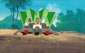 A FILM CEL. Used by Pietro Psaier in one of his silkscreens. 7ins x 11ins. Unframed.