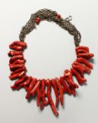 A GOOD ISLAMIC CORAL NECKLACE.