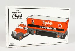 FIRST GEAR 1960 MACK B-61 TROP-ARTIC MOTOR OIL TRACTOR AND TRAILER, 1.34 SCALE. RRP: £70.