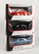 FIRST GEAR SET OF THREE 1.25 SCALE AMERICAN MUSCLE CARS, two Ford Fairlane and Pontiac GTO. RRP: £40