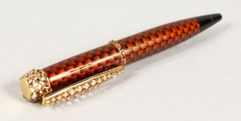 A JIMMY CRYSTAL PEN in a velvet sleeve.