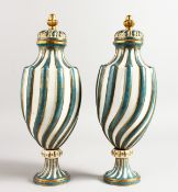 A SEVRES STYLE 19TH CENTURY PORCELAIN PAIR OF VASES AND COVERS, 3rd quarter of 19th Century, each of