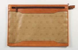 AN AQUASCUTUM FLAT FOLDING BAG. 15.5ins long x 11ins wide.