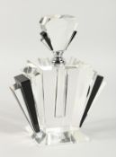 A LARGE ART DECO TYPE SCENT BOTTLE.