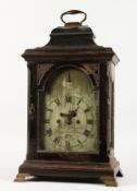 A GEORGE III EBONY CASED BRACKET CLOCK by James Tregent, Leicester Square, London, with eight-day