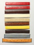 TEN BOUCHERON LEATHER WATCH STRAPS.