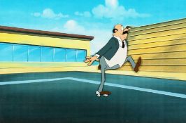 A FILM CEL. Used by Pietro Psaier in one of his silkscreens. 8ins x 12ins. Unframed.