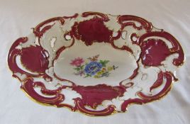 Early 20th century Meissen oval dish L 33 cm H 7 cm