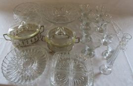 Various glassware inc 8 dessert dishes and tureens