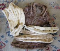 Selection of vintage fur stoles