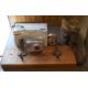 Wooden pulley, LNER coat hooks, Swiza clock (hand detached) & Samsung camera - Image 1 of 2