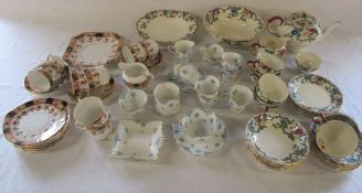 Assorted part tea sets inc Royal Cauldon 'Victoria', Colclough China and Crown Staffordshire