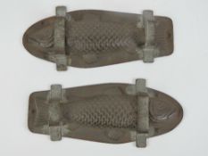 An Edwardian two part mousse mould in the form of a fish (chubb like) 8 1/2
