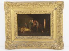 18th century English School, oil on a fielded oak panel,