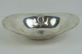 A silver Austro-Hungarian oval dish hallmarked Vienna 1831,