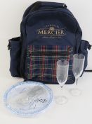 A Mercier champagne branded backpack complete with bottle holders,