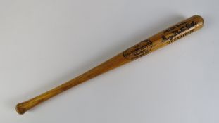 A George 'Babe' Ruth vintage souvenir mini Louisville Slugger baseball bat by Hillerich & Bradsby