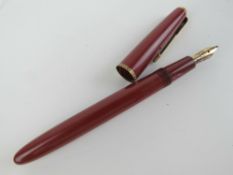 A vintage fountain pen having 14ct gold Parker nib.
