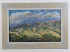 Sir Cecil 'Monkey' Blacker (1916-2002), pastel, 'An Andean Village, Venezuela, 1994',