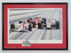 Print; penultimate yellow Indianapolis 500, 30th May 1993, 1 of 35 limited edition,