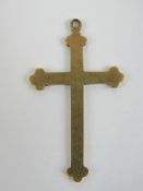 A 9ct gold gothic crucifix pendant, hallmarked Chester 1939, measuring 37mm high, 1.9g.