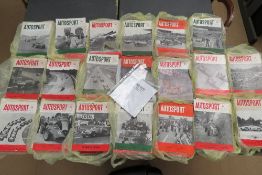 Autosport Magazine; a complete number of volumes 1954-64 (three editions missing from volume 9).