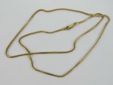 A 9ct gold articulated snake link chain necklace, hallmarked 375, 50.5cm in length, 6.4g.