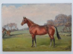 Gilbert Acheson Cattley (1896-1978) Equine School, oil on board,