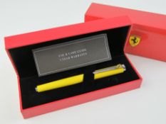 A Sheaffer ball point pen made for Ferrari Official Products having original presentation packaging