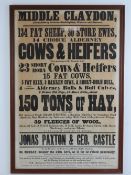 Rare Auction poster: 'Jonas Paxton & Geo.