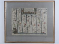 Ogilby Road strip map: 'The Road from London to Buckingham continued to Banbury.....