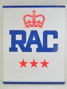 A rare and original 20th century fully illuminated Royal Automobile Club (RAC) wall sign bearing