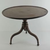 A low circular side table.