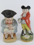Two late 19th/early 20th century Toby jugs; Hearty Goodfellow, 28cm high, and Fat Bastard,