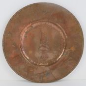 Cornish Beaten Copper: a charger with a