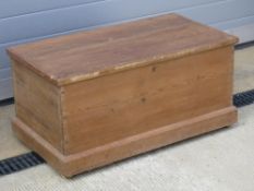 A late 19th century pine lidded trunk, 8