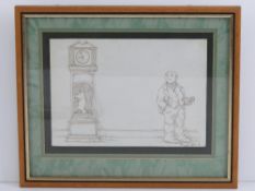 Simon Bond (1947-2011), pen ink illustra