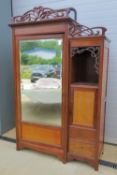 French Art Nouveau: a mahogany wardrobe
