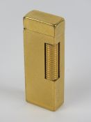 A gold plated Dunhill lighter; mid-late